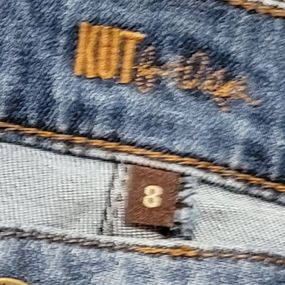 Kut from the Kloth Natalie Bermuda Denim Shorts Size 8 - Picture 4 of 15